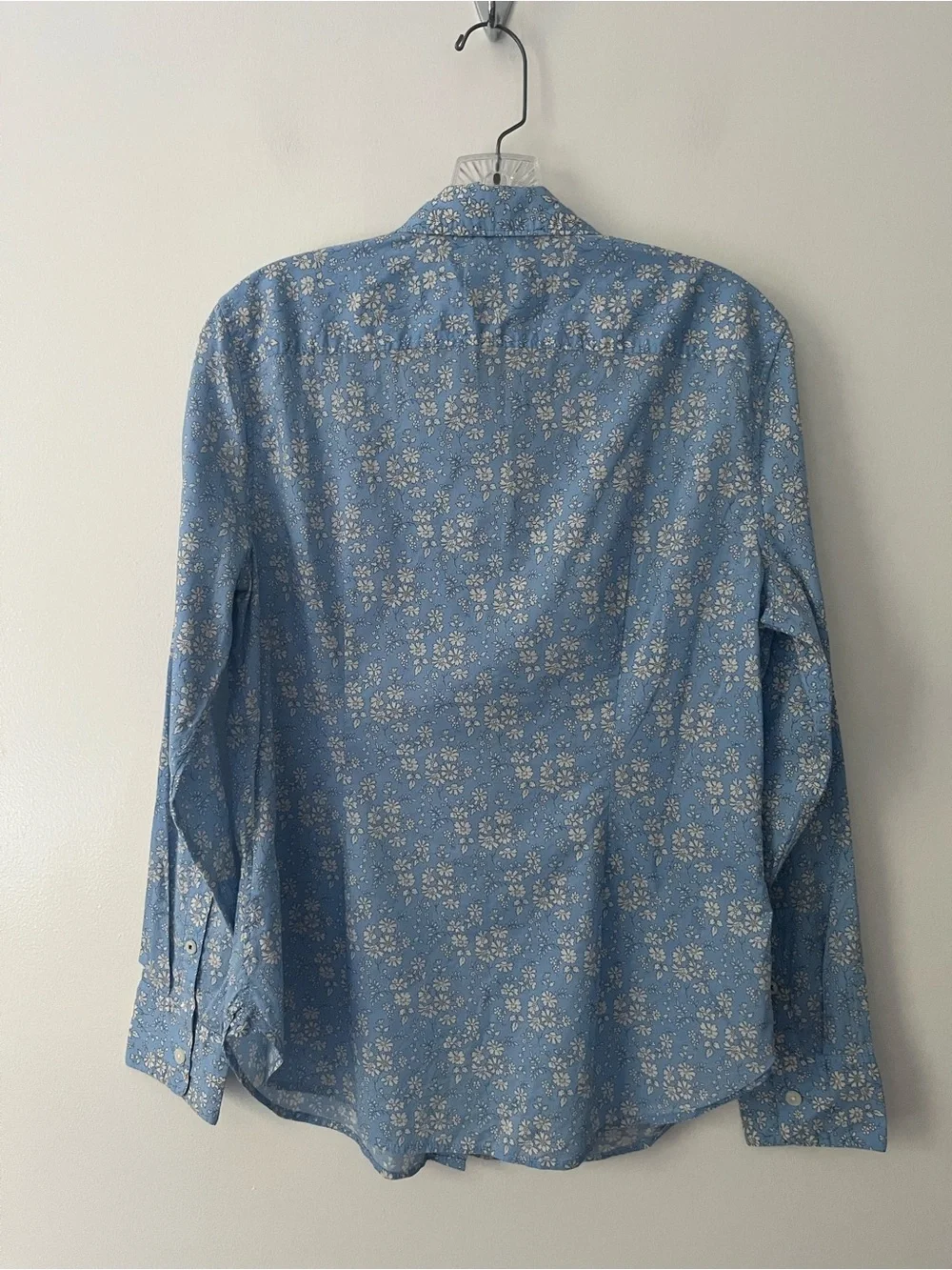 J Crew Liberty Of London Slim Fit Blue Floral Button Up Shirt 8